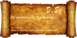 Drenkovics Szabina névjegykártya