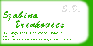 szabina drenkovics business card